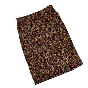LulaRoe  Womens Small Cassie Pencil Skirt- Vibrant Color Floral Stretch Bodycon